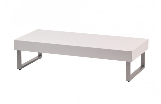 Mesa de sal&oacute;n  MORGAN lacada blanca
