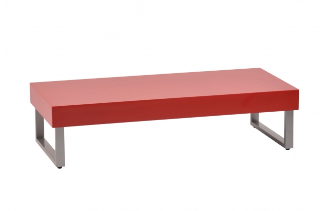 Mesa de sal&oacute;n MORGAN lacada  roja