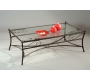 Mesa de sal&oacute;n rectangular / FLORENCE de acero y de cristal templado