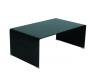 Mesa de sal&oacute;n rectangular ROXANE de cristal templado negro 100cm