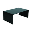 Mesa de sal&oacute;n rectangular ROXANE de cristal templado negro 100cm image pub1