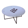 Mesa de sal&oacute;n redonda FLOWER � color blanco image pub1