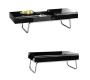 Mesa de sal&oacute;n RILEY de color negro lacada y desplegable
