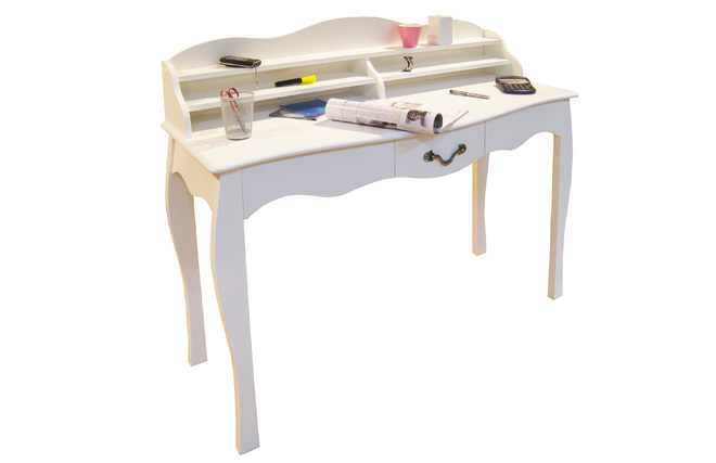 Mesa despacho / consola 1 caj&oacute;n LOUISA � color blanco