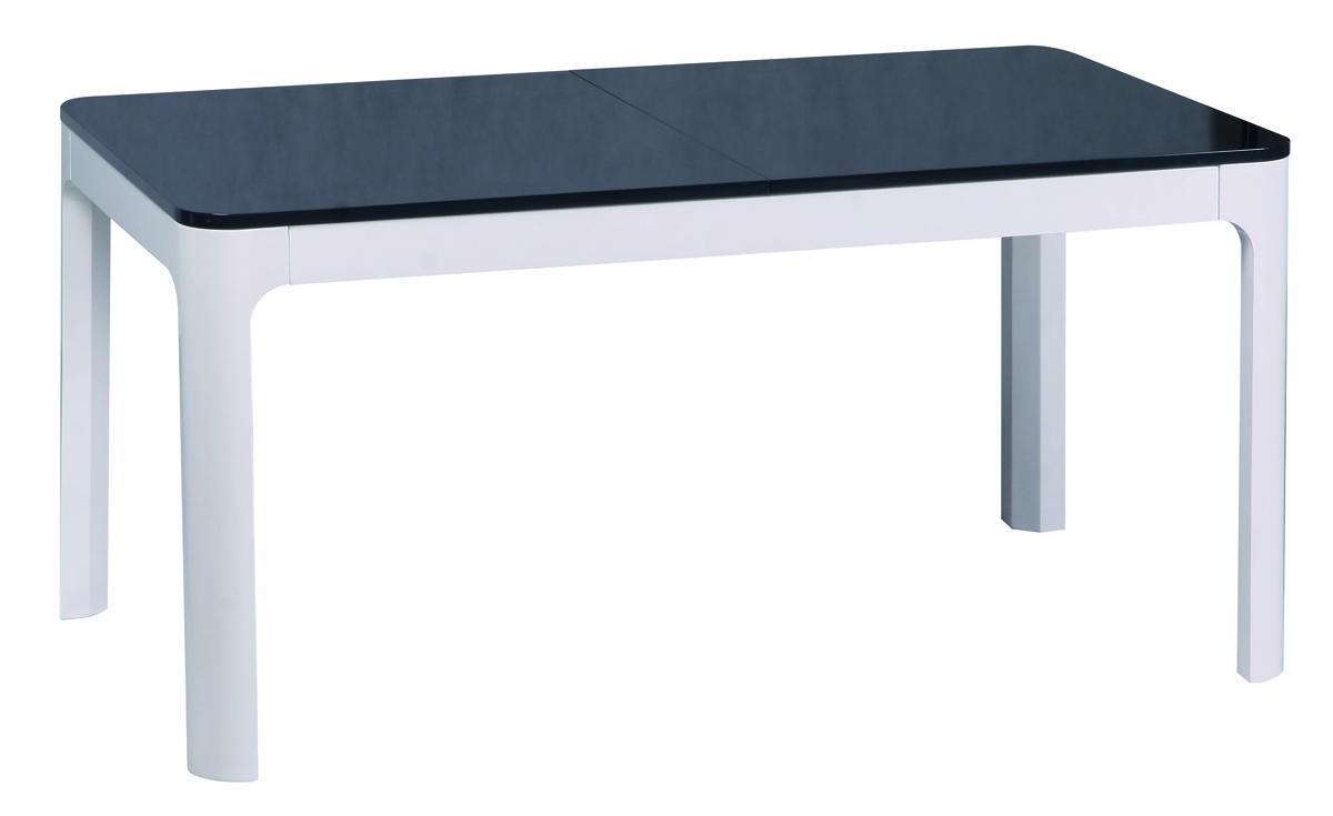 Mesa desplegable rectangular de color negro L&eacute;a