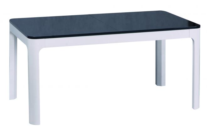Mesa desplegable rectangular de color negro L&eacute;a