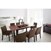 Mesa Layton-de roble de color light cappuccino- Encimera de cristal rojo image pub1