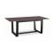 Mesa layton de roble de color weng&eacute; y encimera de cristal