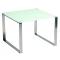 Mesa  moderna INOLA de inox y cristal templado 