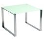 Mesa  moderna INOLA de inox y cristal templado 