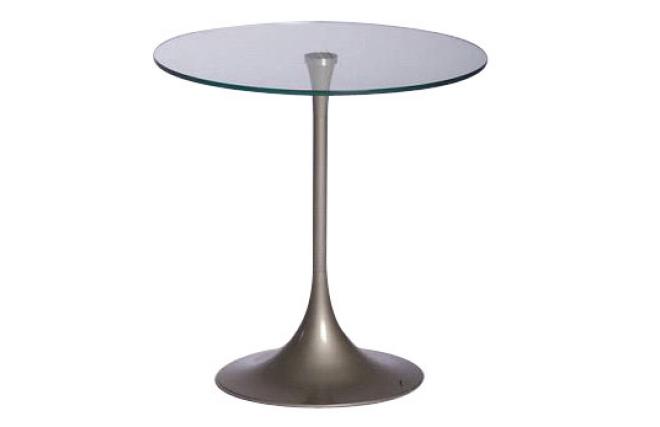 Mesa moderna WIKY de metal y cristal templado 