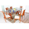 Mesa NICOLAS con encimera de cristal color cerezo image pub1