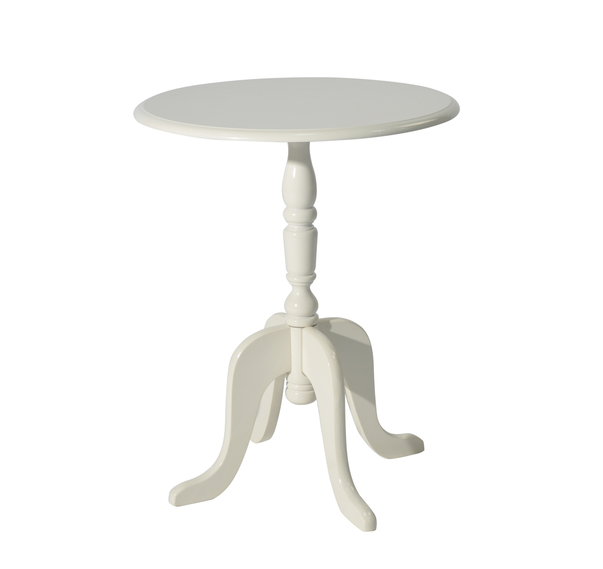 Mesa velador redonda LOUISA � color blanco