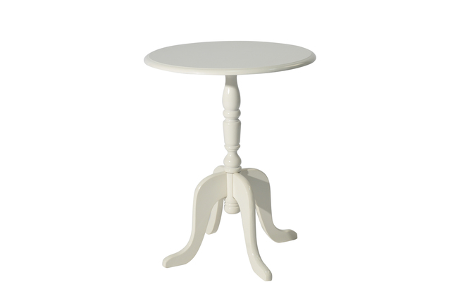 Mesa velador redonda LOUISA � color blanco