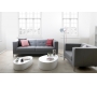 Mesas de sal&oacute;n de dise&ntilde;o Guijarro lacadas blancas CAMILLE (lote de 2)