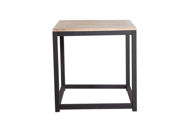 Mesita industrial de madera y metal FACTORY
