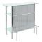 Mueble / barra ACAPULCO de acero cromado y cristal templado 