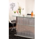 Mueble / barra ACAPULCO de acero cromado y cristal templado 