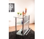 Mueble / barra ACAPULCO de acero cromado y cristal templado 