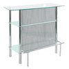 Mueble / barra ACAPULCO de acero cromado y cristal templado  image pub1