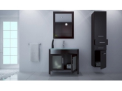 Mueble de ba&ntilde;o: lavabo, armario, espejo y columna MILLO