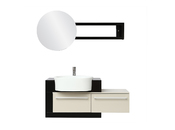 Mueble de ba&ntilde;o: lavabo, armario y espejo MARLO