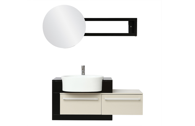 Mueble de ba&ntilde;o: lavabo, armario y espejo MARLO