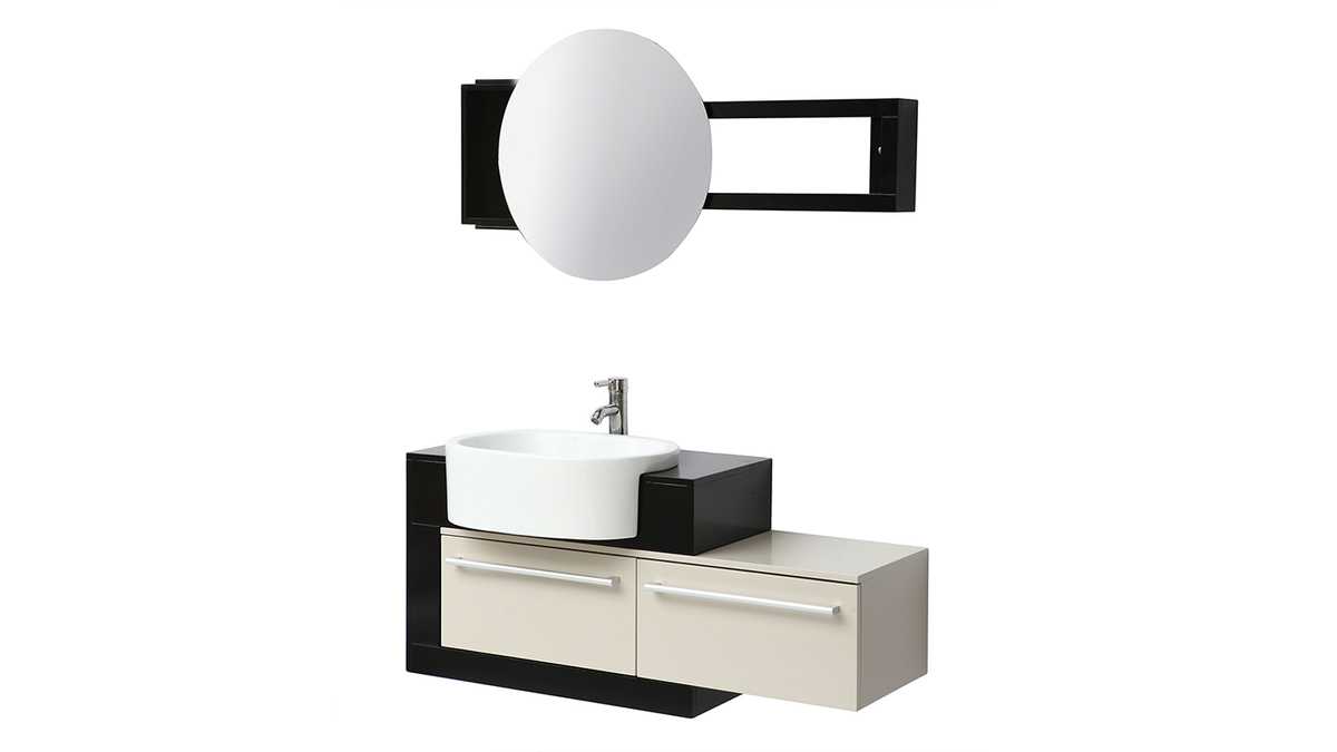 Mueble de bao: lavabo, armario y espejo MARLO