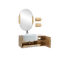 Mueble de ba&ntilde;o: lavabo, armario y espejo NIVAN