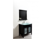 Mueble de ba&ntilde;o: lavabo, armario y espejo THELIO