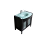 Mueble de ba&ntilde;o: lavabo, armario y espejo THELIO