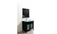 Mueble de ba&ntilde;o: lavabo, armario y espejo THELIO
