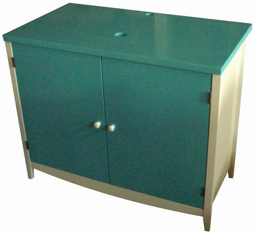 Mueble de cuarto de ba&ntilde;o / base para lavamanos TROPIC � color azul laguna
