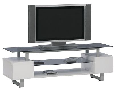 Mueble de TV lacado blanco y de dise&ntilde;o TELMA