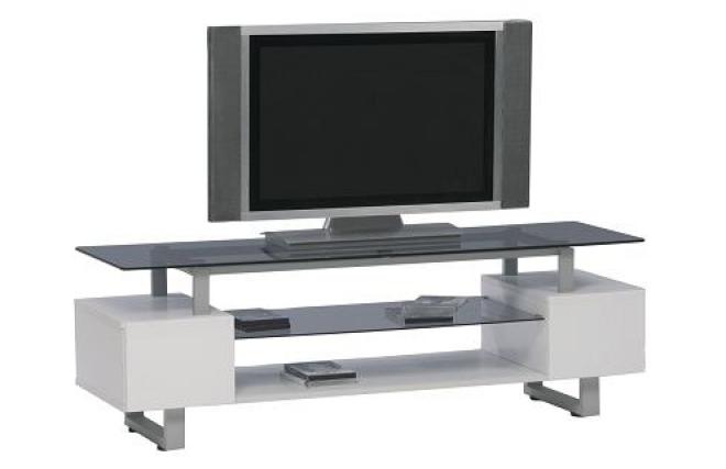 Mueble de TV lacado blanco y de dise&ntilde;o TELMA