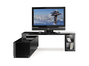 Mueble TV de dise&ntilde;o amovible lacado negro TROYE