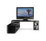 Mueble TV de dise&ntilde;o amovible lacado negro TROYE