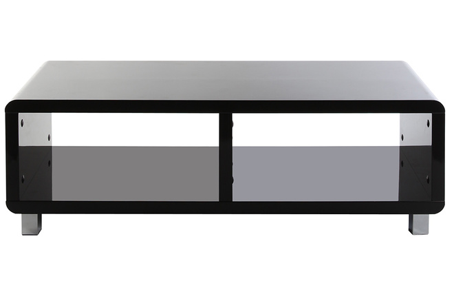 Mueble TV de dise&ntilde;o lacado negro PIXY