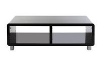 Mueble TV de dise&ntilde;o lacado negro PIXY
