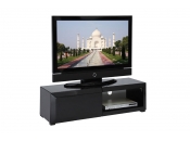 Mueble TV de dise&ntilde;o lacado negro TIA