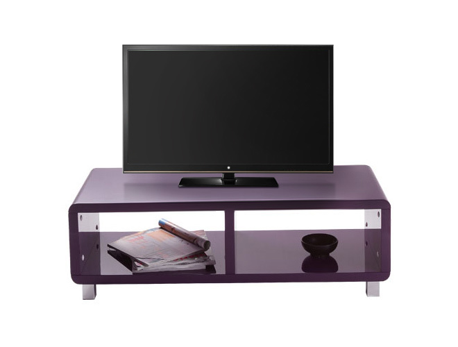 Mueble TV de dise&ntilde;o lacado violeta PIXY