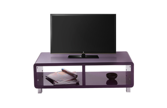 Mueble TV de dise&ntilde;o lacado violeta PIXY