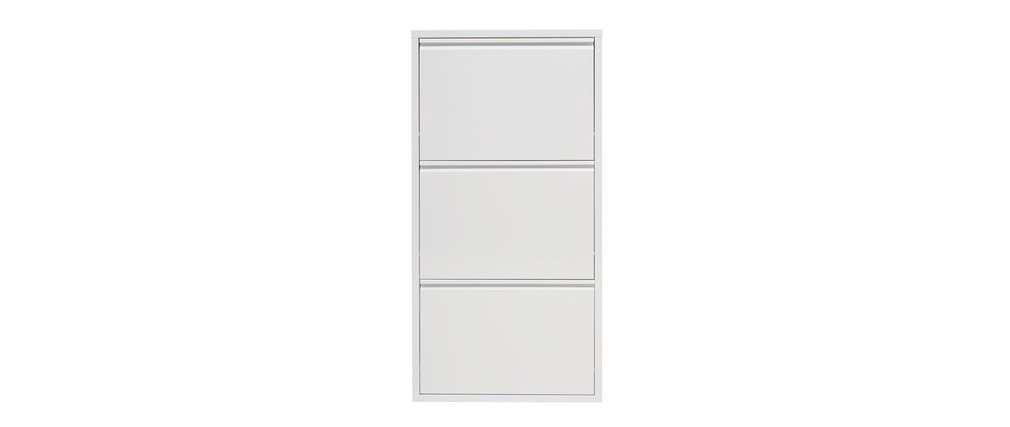 Mueble zapatero lacado blanco