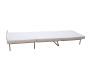 Puf-cama DIEGO de microfibra de color chocolate