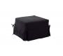 Puf-cama DIEGO de microfibra de color negro