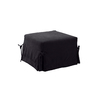 Puf-cama DIEGO de microfibra de color negro image pub1