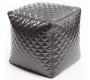 Puf de dise&ntilde;o cuadrado plateado CUBAG TREND