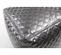 Puf de dise&ntilde;o cuadrado plateado CUBAG TREND
