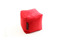 Puf de dise&ntilde;o cuadrado rojo CUBAG 