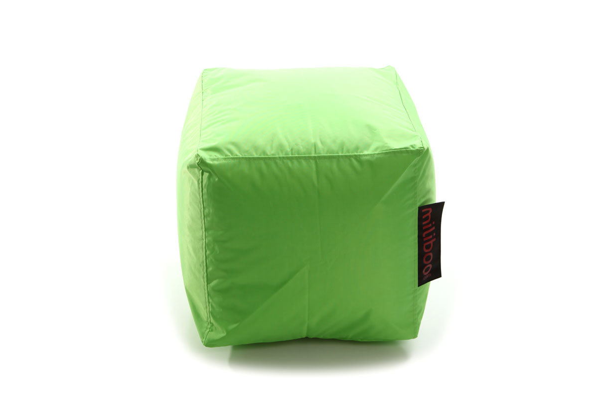 Puf de dise&ntilde;o cuadrado verde anis CUBAG 